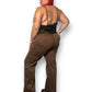 Y2K City Girl by Nancy Bolen Brown Pants (2X)