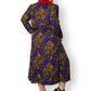 80’s Jessica Howard by Mitchell Rodbell Black Floral Print 2-Piece Set (2X)