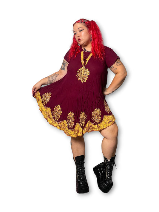 90’s/Y2K Boho Whimsy Dress (OSFM)
