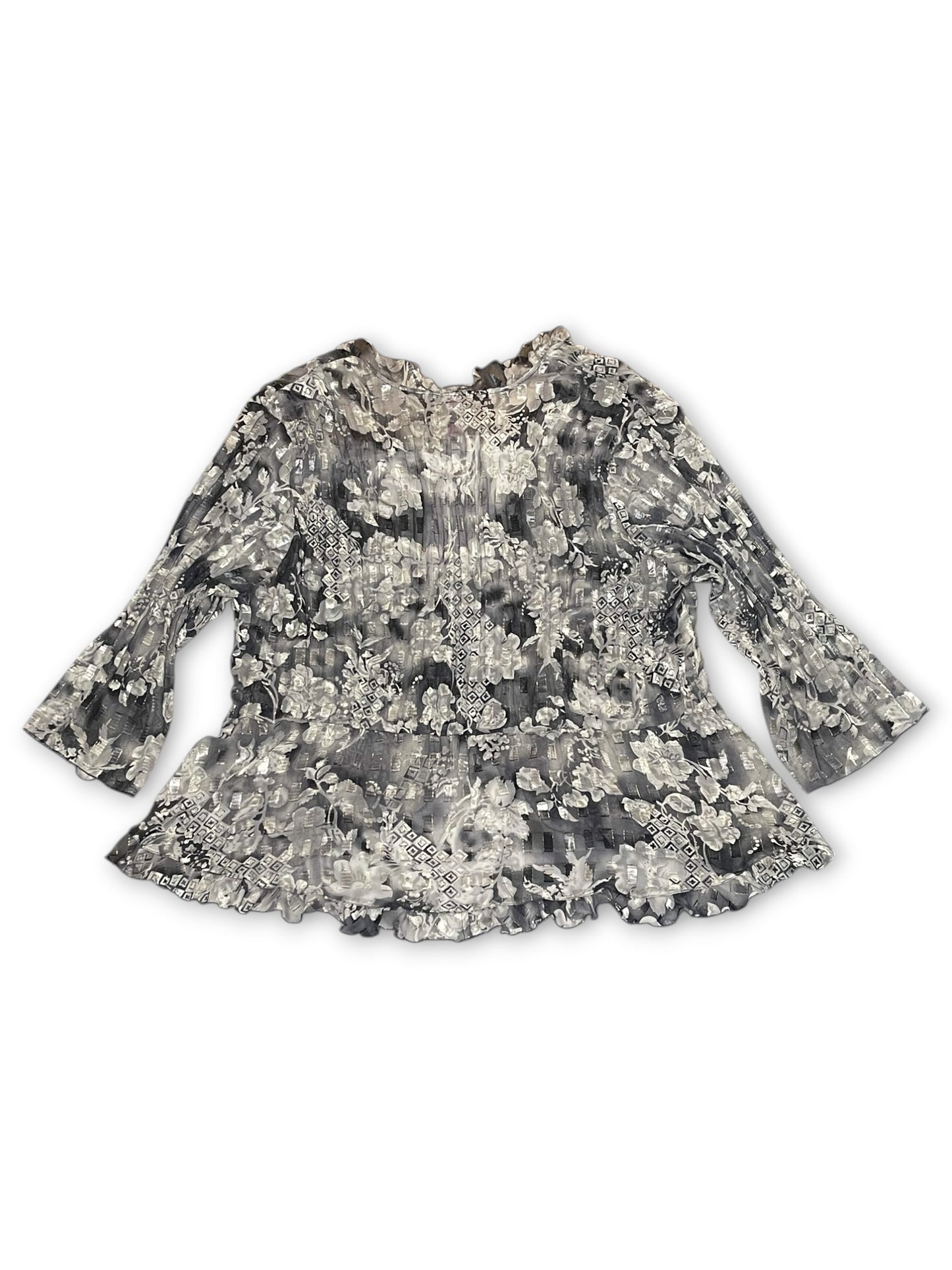 90’s/Y2K Pleated Sheer Blouse (2X)
