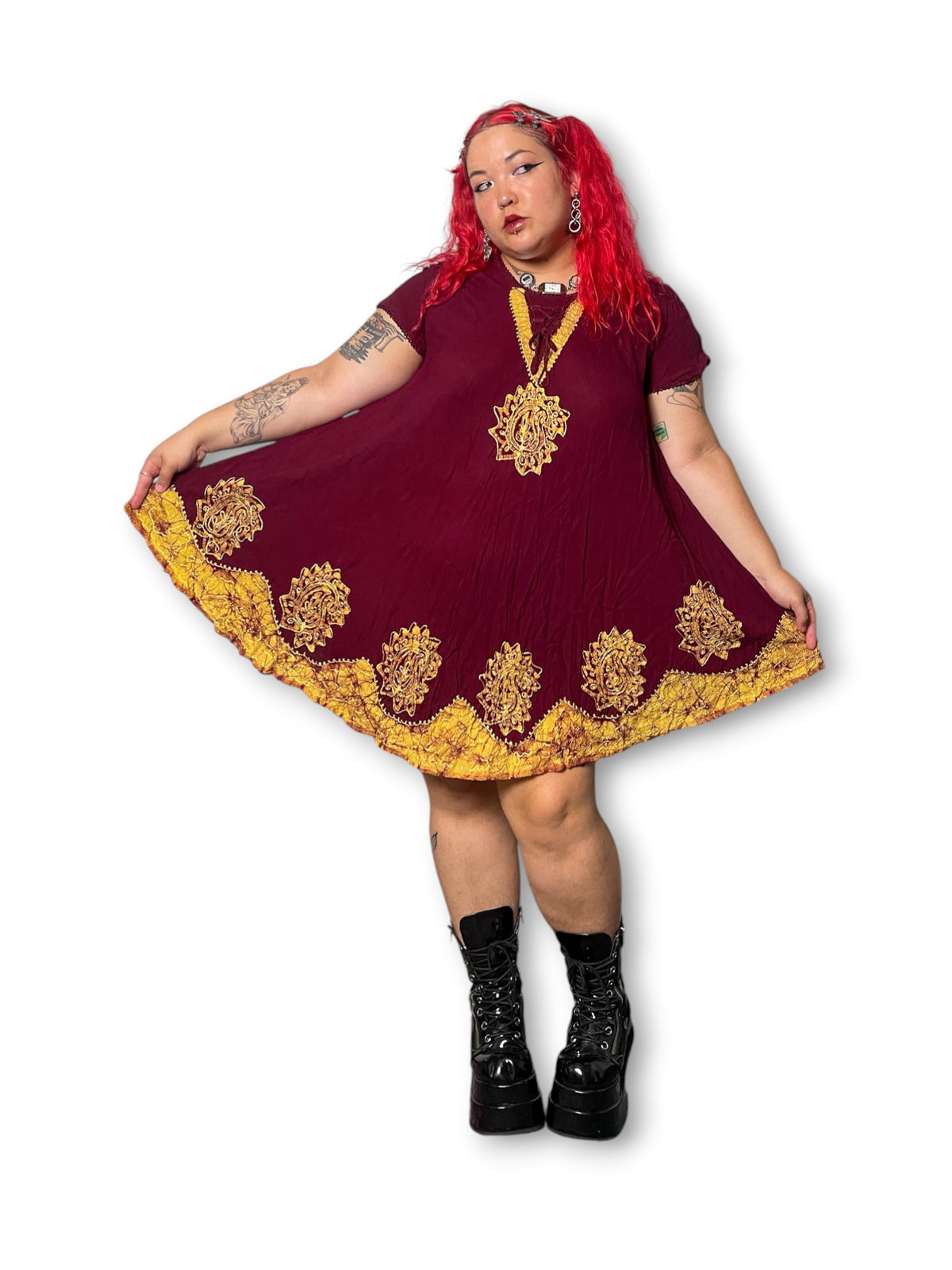 90’s/Y2K Boho Whimsy Dress (OSFM)