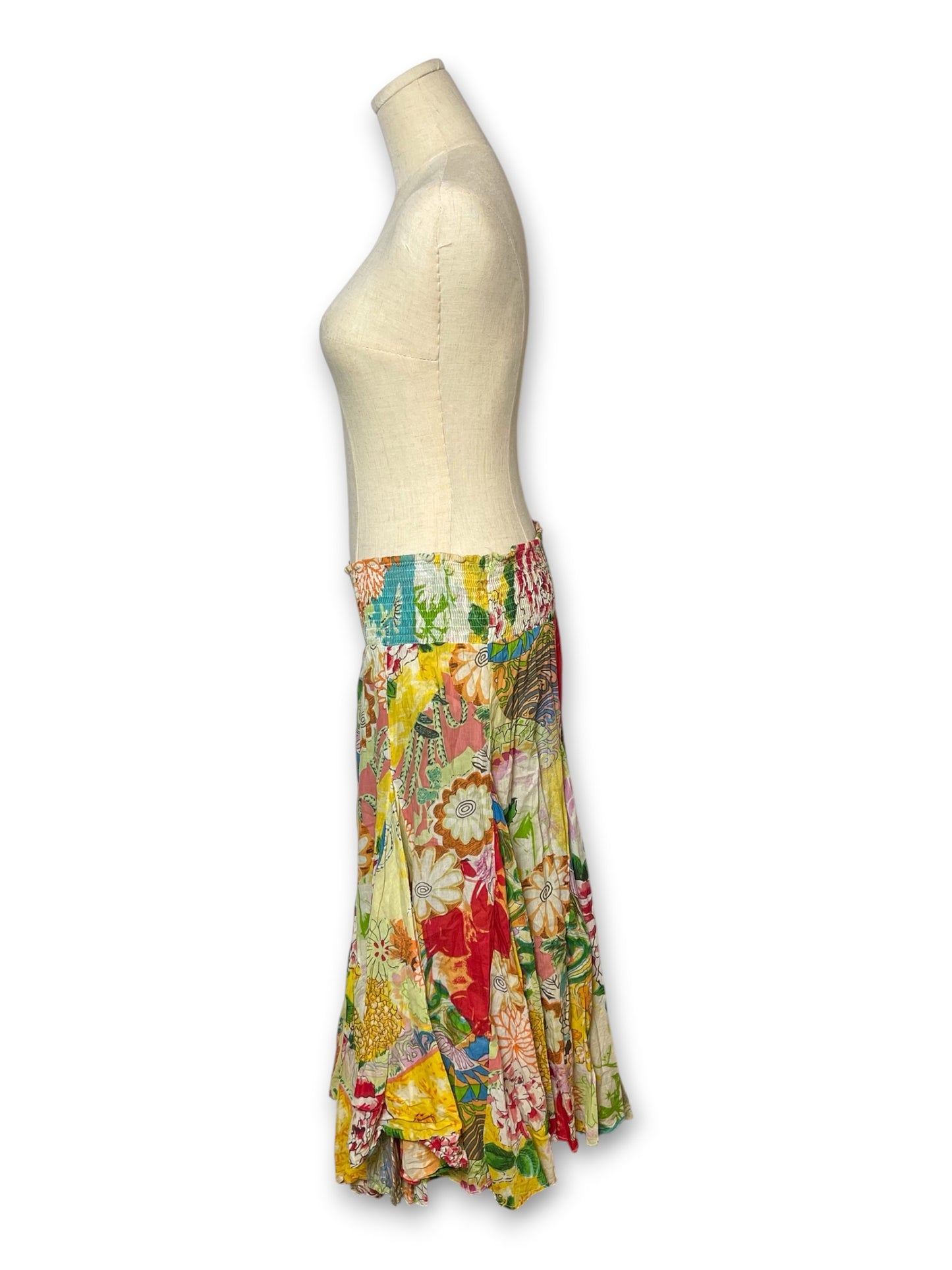 Y2K Boho Fairy Print Skirt (S/M/L)