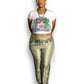 90’s Adrianna Papell Pistachio Green Silk Pants (2X)