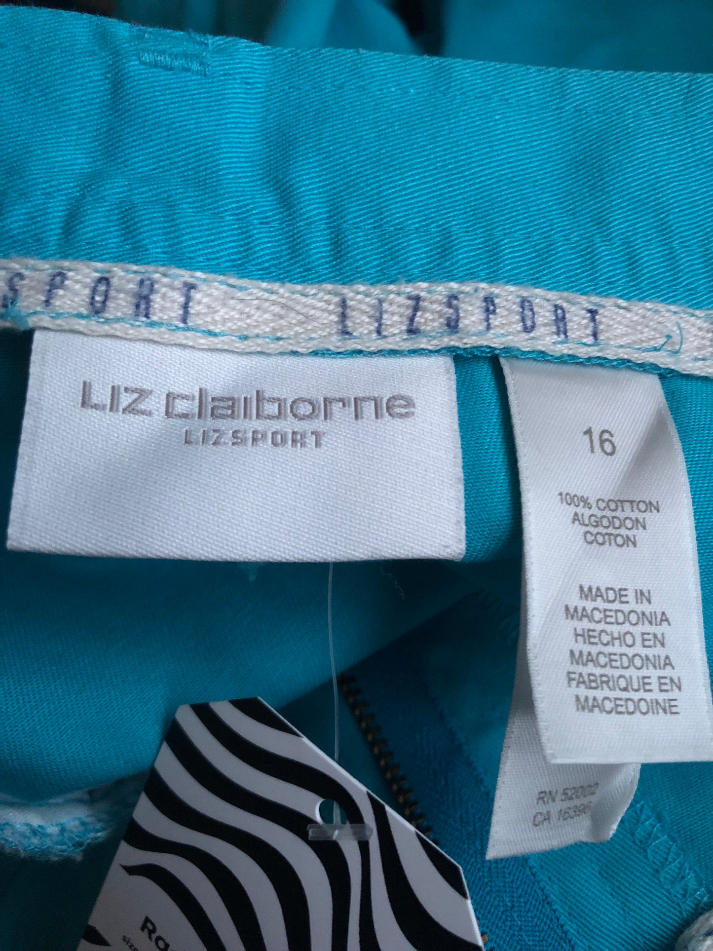 90’s/Y2K Lizsport by Liz Claiborne Turquoise Pleated Shorts (XL)