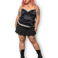 Y2K Worthington Black Satin Tank Top (2X)