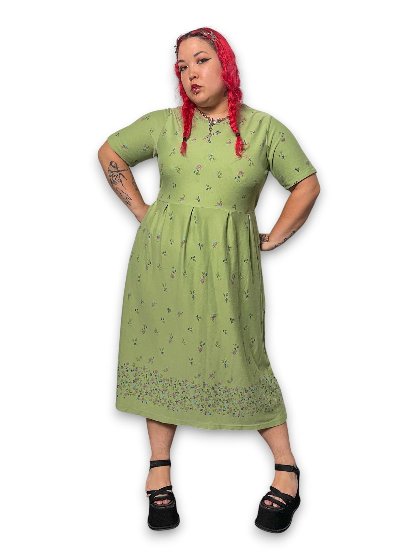 90’s/Y2K Floral Print Maxi Dress (1X/2X)