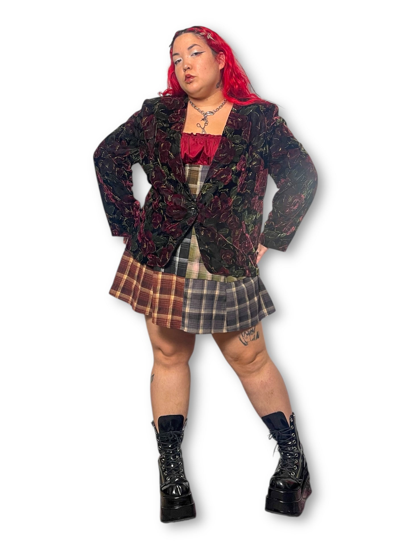 80’s/90’s Maggie McNaughton Floral Velvet Blazer (1X/2X)