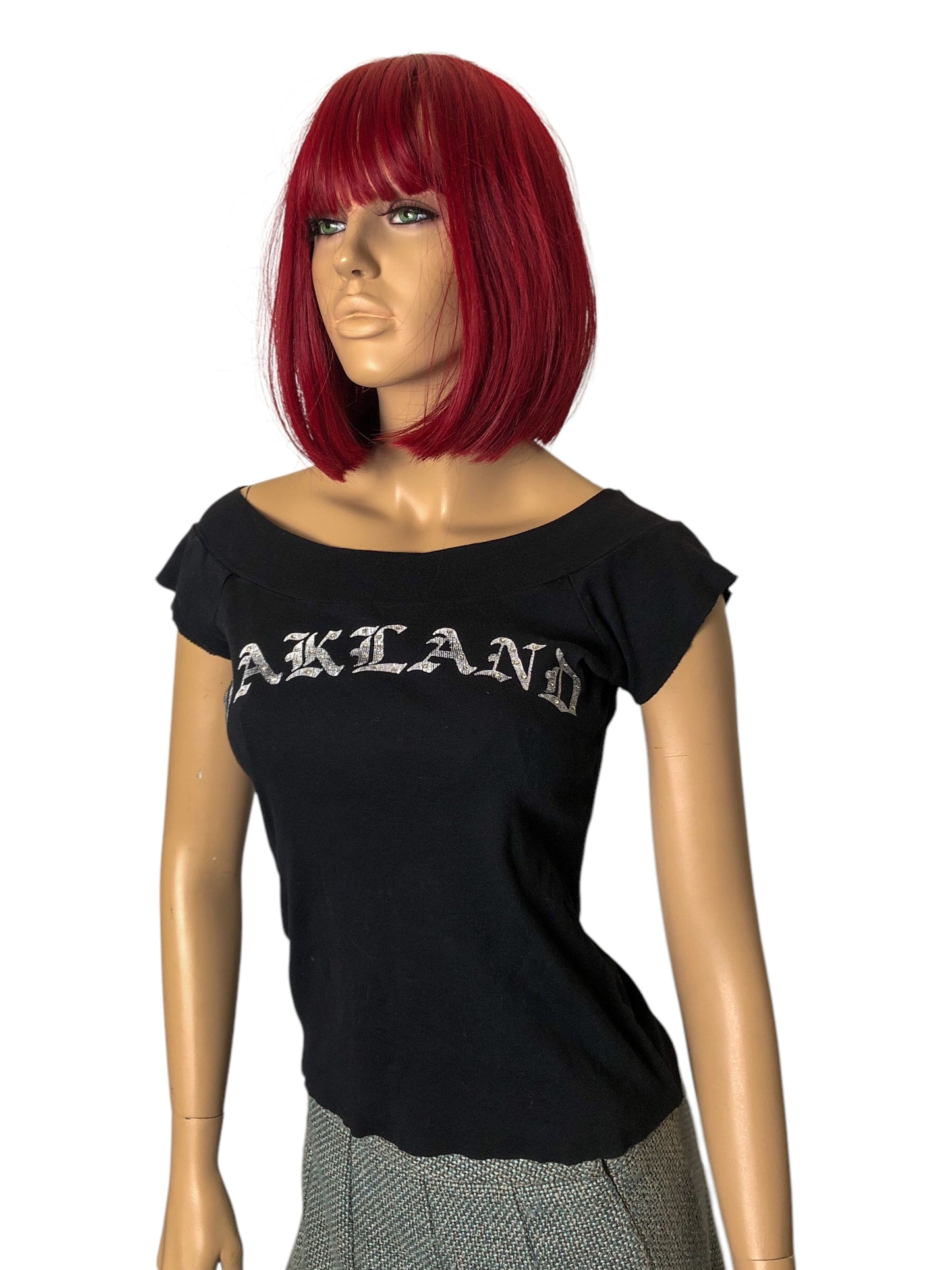 90’s Forever 21 Oakland Black T-Shirt (XXS/XS/S)
