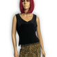 90’s/Y2K Ronni Nicole by Ouida Black Velvet Top (L)