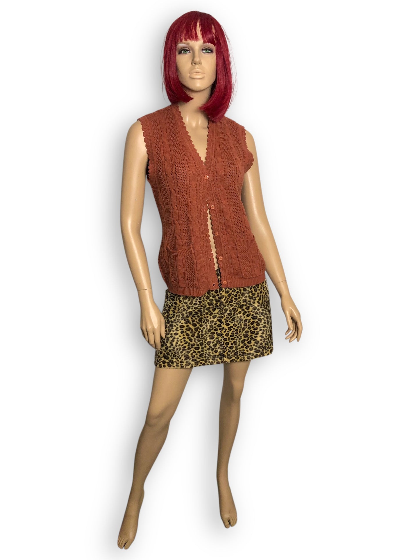 90’s Amusante Chestnut Knit Vest (L)