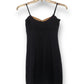 Y2K Moda International Black and Cream Bodycon Dress (S/M)