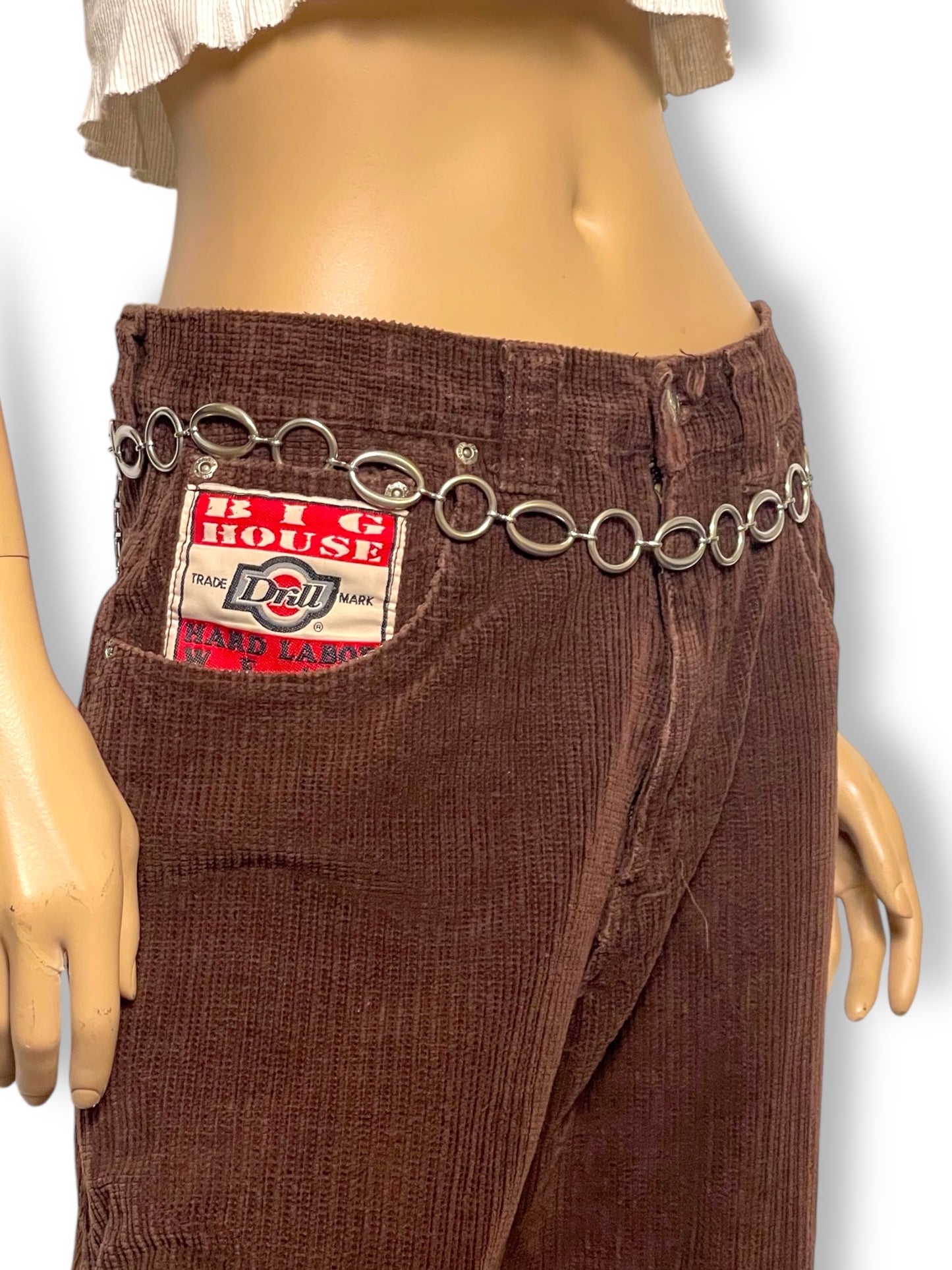 80’s/90’s Big House Drill Brown Corduroy Work Pants (L)