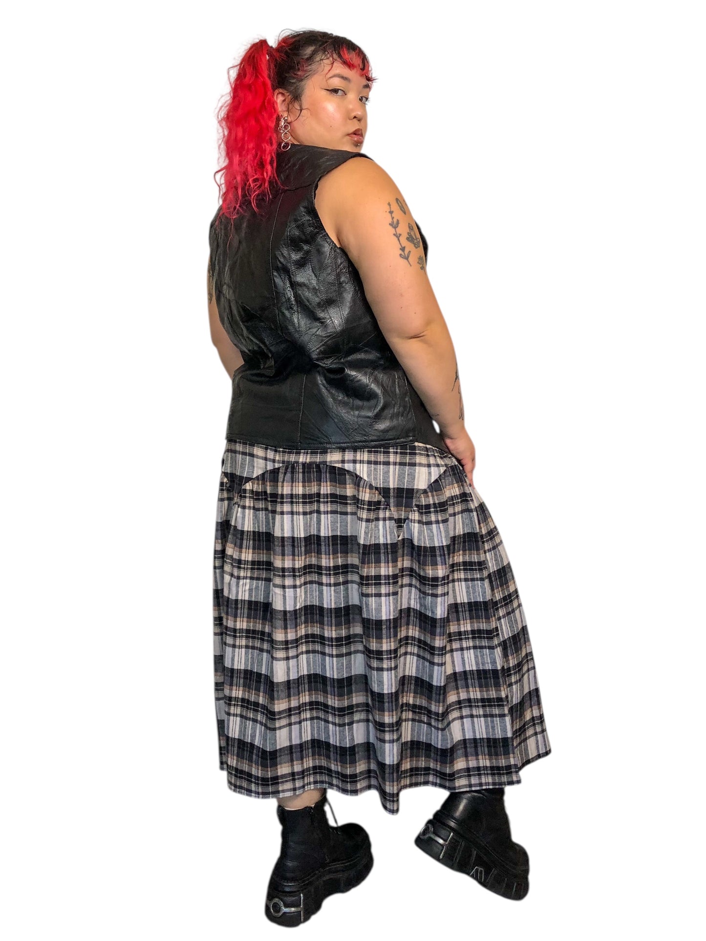 90’s Rebel Ryder Black Patchwork Leather Vest (2X/3X)