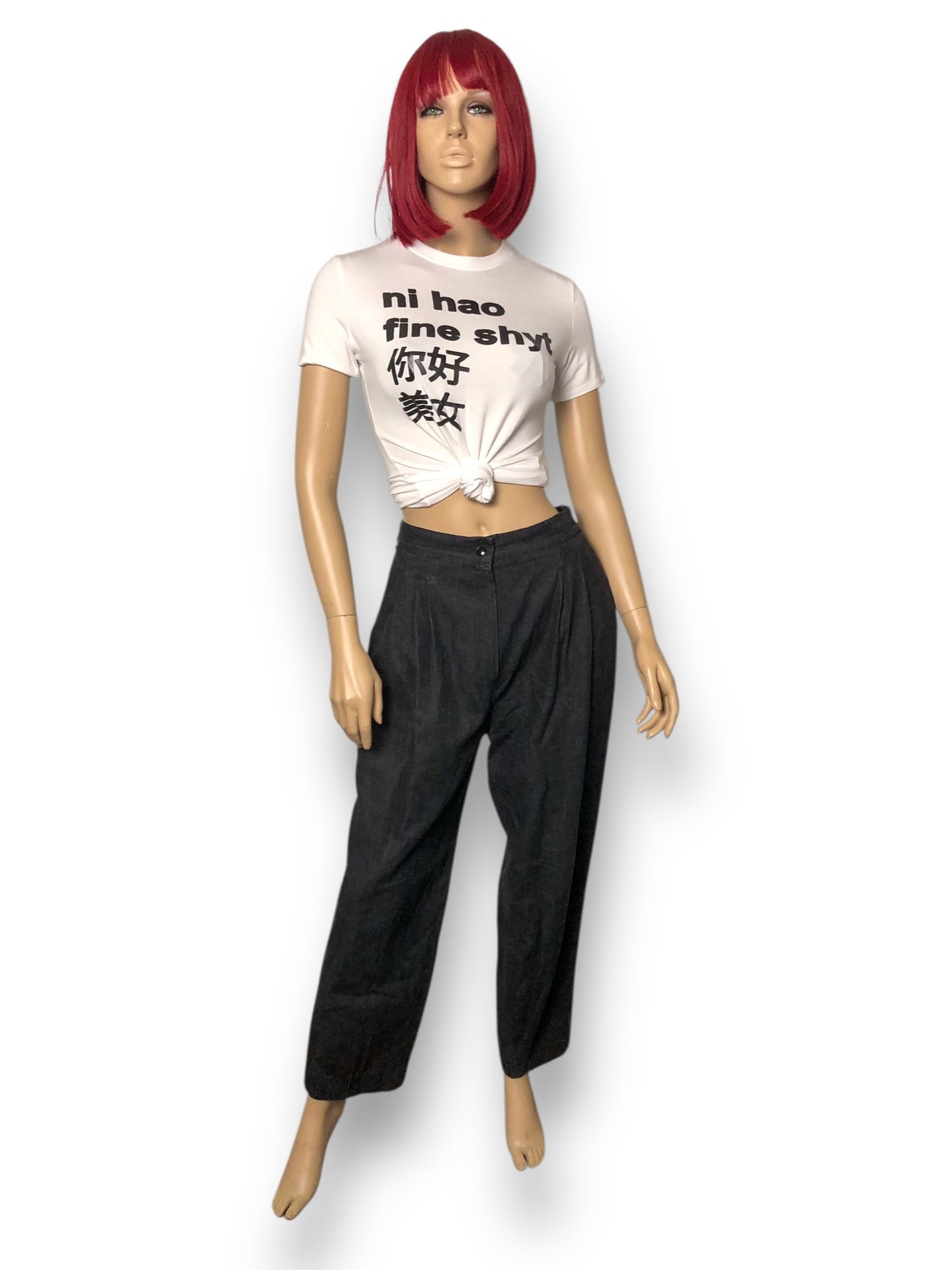 80’s/90’s Lorch Black Pleated Trousers (L/XL)