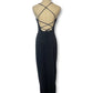 90’s Black Slinky Maxi Dress (XS/S)