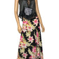 90’s/Y2K Jones New York Black Floral Print Skirt (M/L)