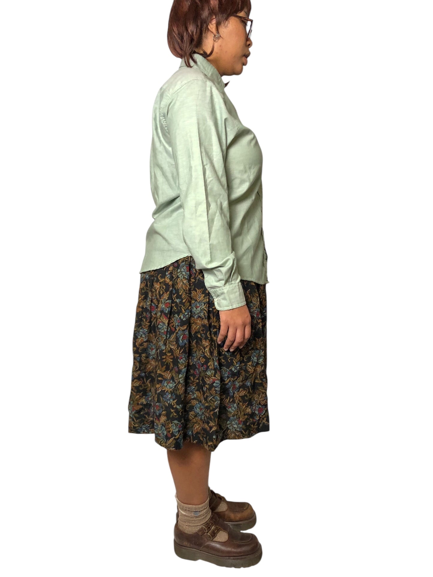 90’s/Y2K The Tall Collection Mint Green Button Down Shirt (2X)
