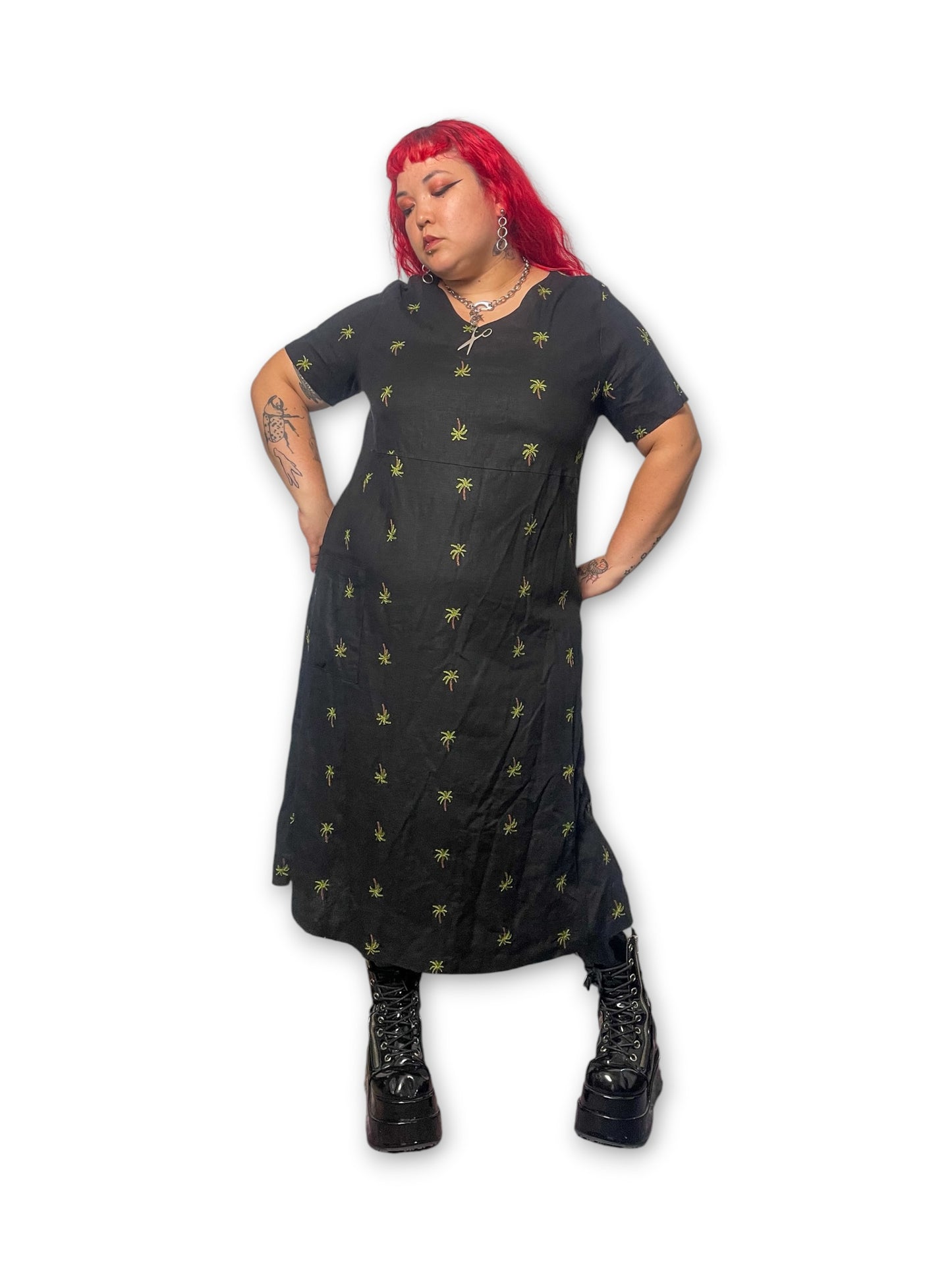 90’s/Y2K Embroidered Maxi Dress (1X)