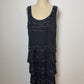 90’s Silk Beaded Tiered Cocktail Dress (XL/1X)