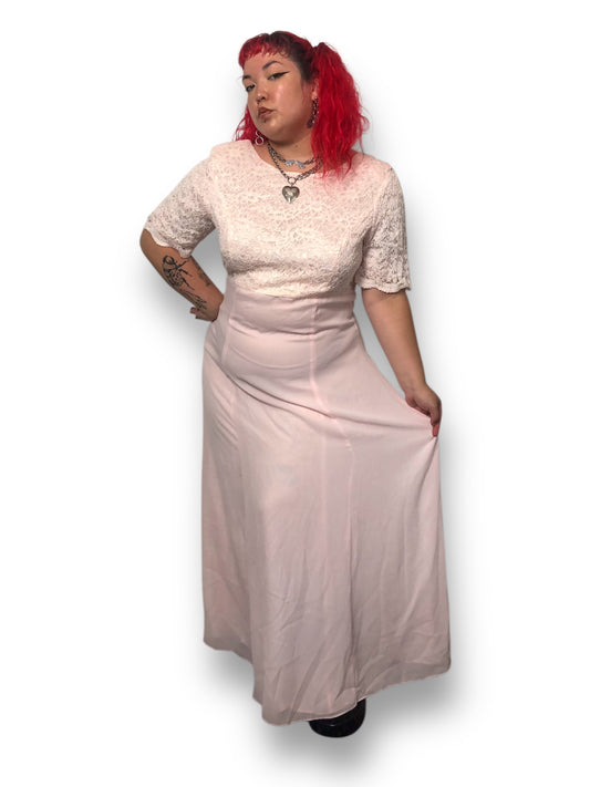 80’s Lanz of Salzburg Baby Pink Gown (2X)