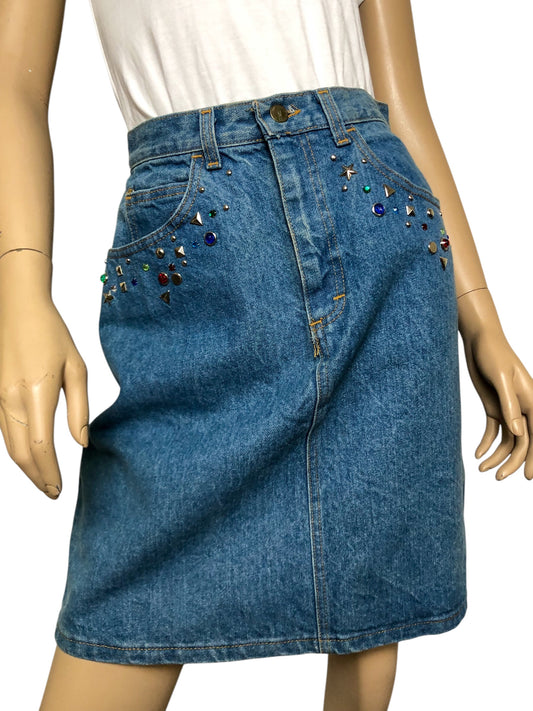 80’s Palmetto’s Light Wash Denim Skirt (M)