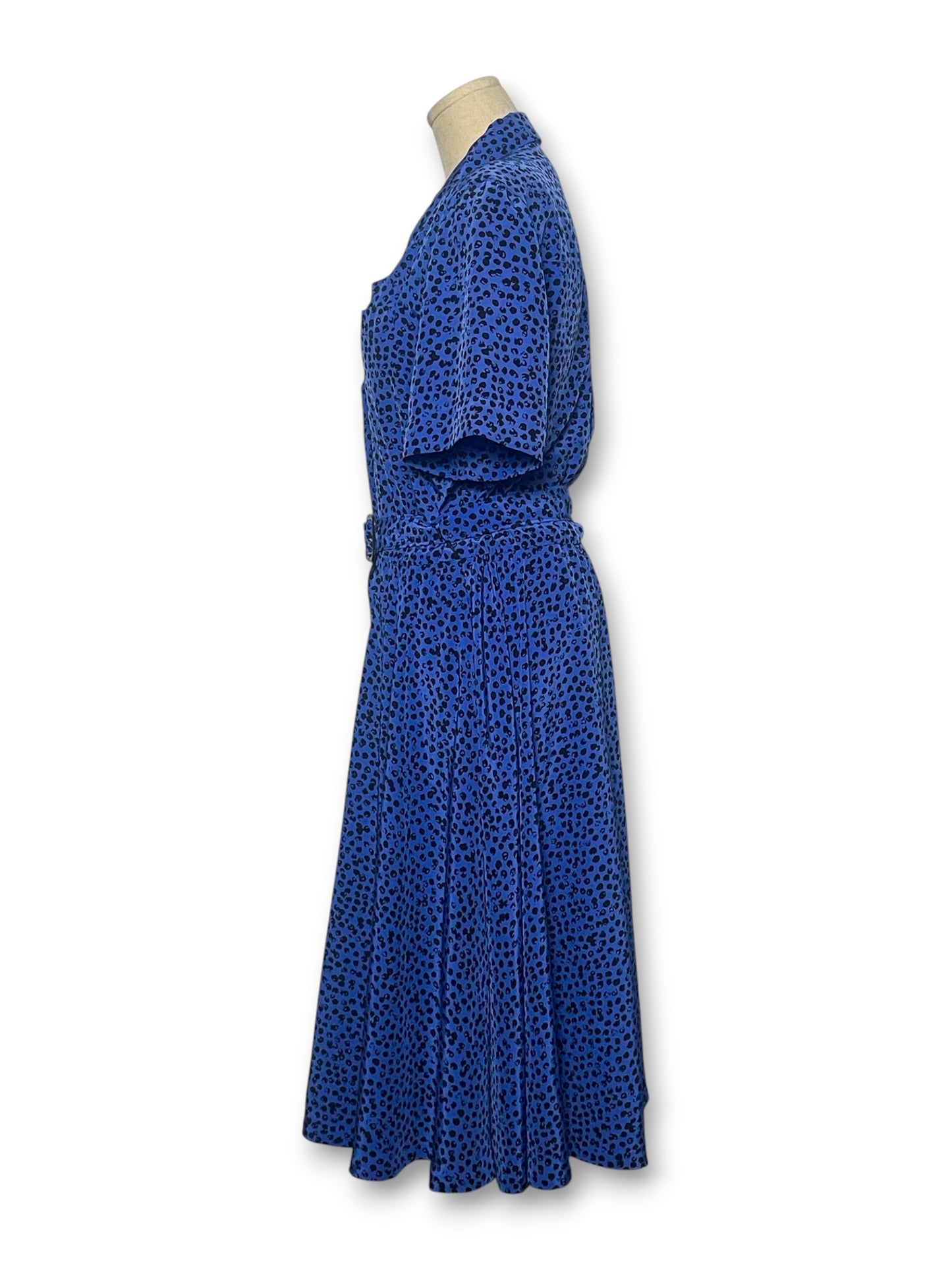 90’s Polka Dot Print Shirt Dress (M)