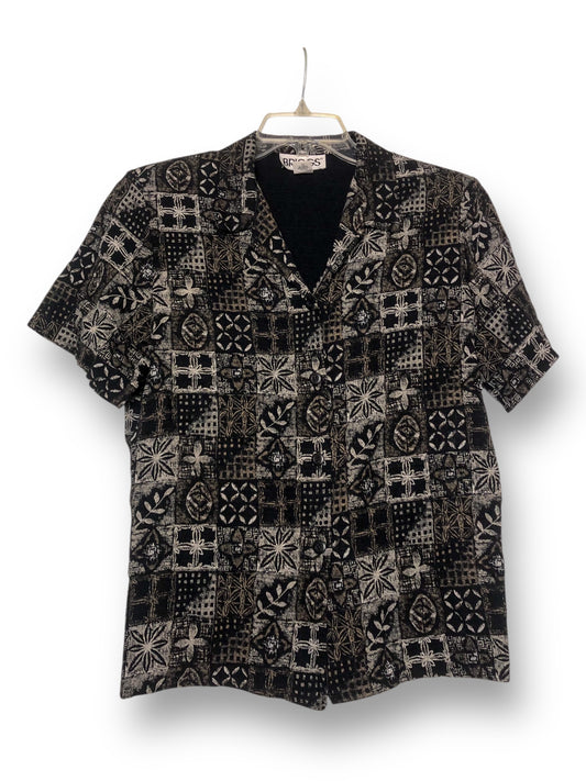 90’s Briggs Gray Patterned Blouse (M)