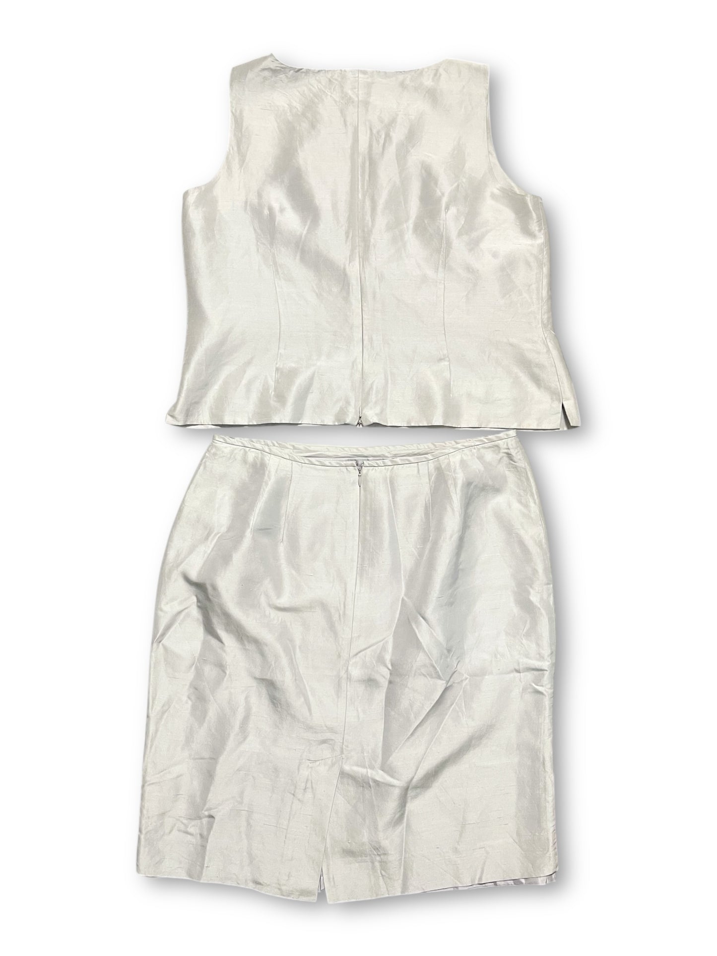 90’s Travis Ayers Gray Silk 2-Piece Set (XL)