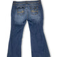 Y2K Medium Wash Low-Rise Flare Jeans (1X)