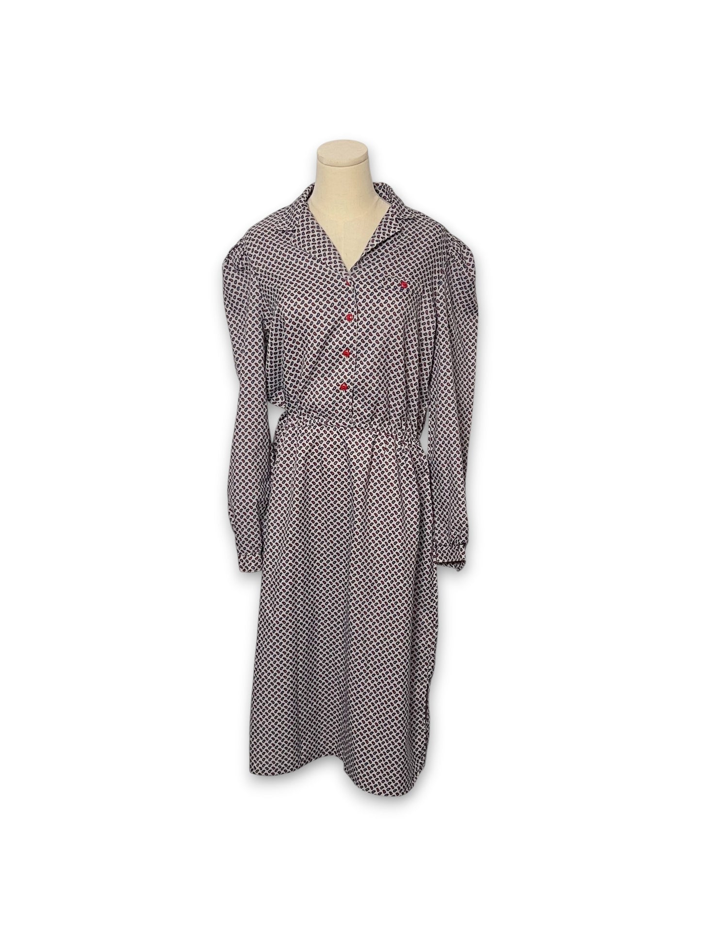 80’s Retro Paisley Shirt Dress (XL)