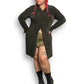 90’s Ronni Nicole II by Ouida Olive Green Slinky Cardigan (L/XL)