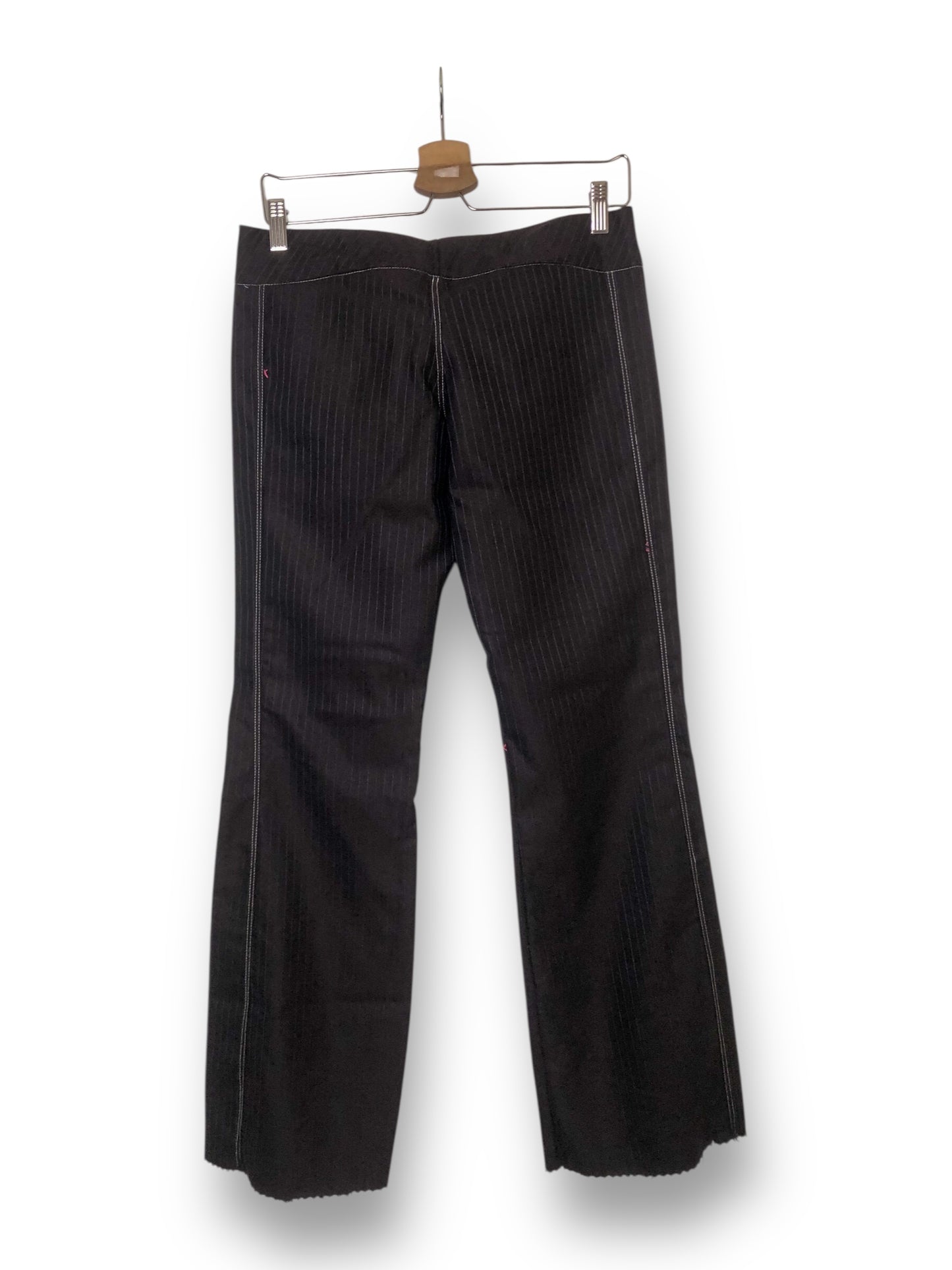 Black and Navy Blue Pinstripe Slacks (M)