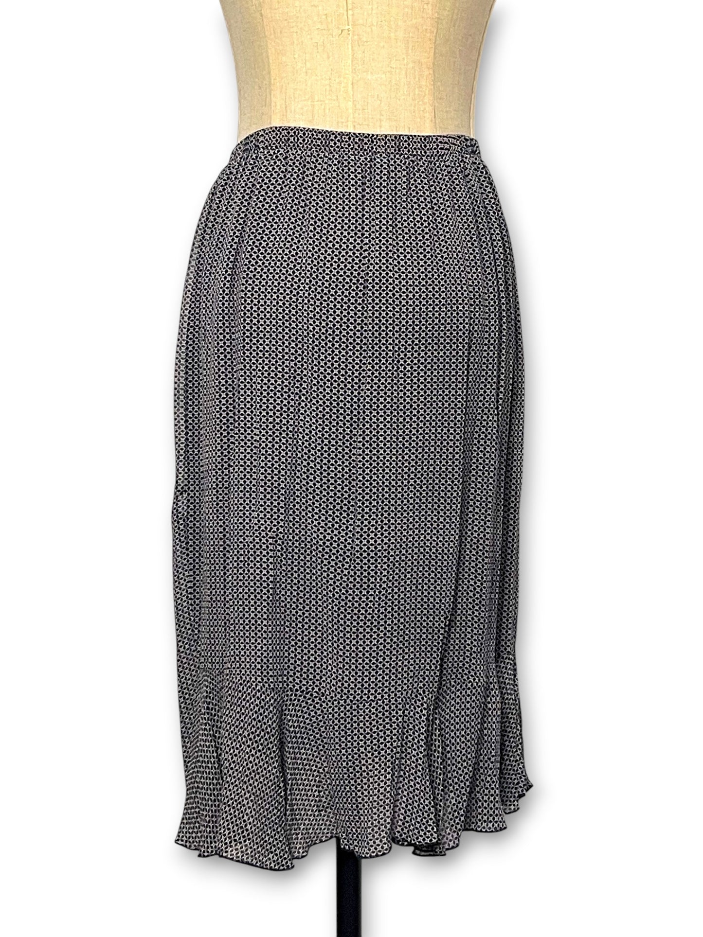 90’s/Y2K Patterned Silk Skirt (XS/S/M)