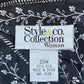 90’s/Y2K Style & Co Black and White Floral Print Blouse (3X)
