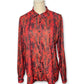 90’s Red Snake Print Button Down Shirt (L/XL)