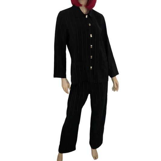 90’s Chico’s Design Black Pinstripe Two-Piece Suit (L/XL)