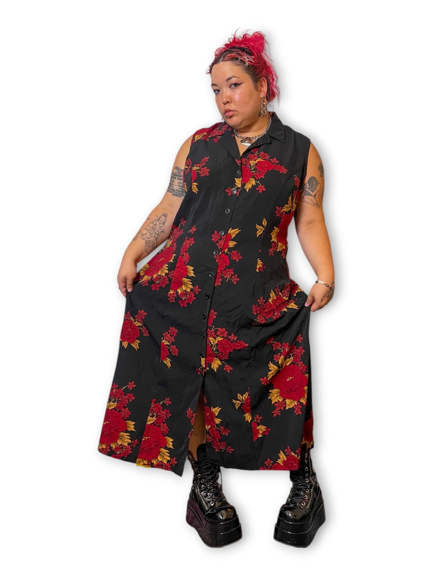 90’s/Y2K Boho Grunge Maxi Dress (3X)
