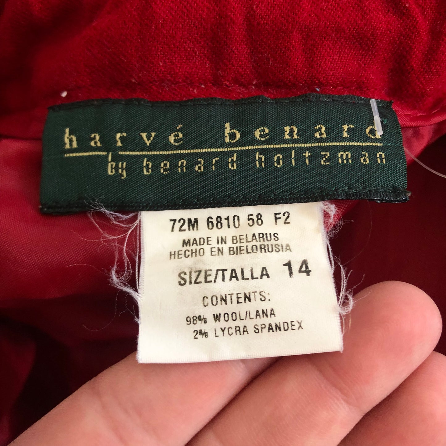 80’s Harvé Benard by Benard Holtzman Red High Waisted Pants (L)