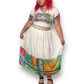 80’s/90’s August Max Woman White Retro Midi Skirt (XL/2X)
