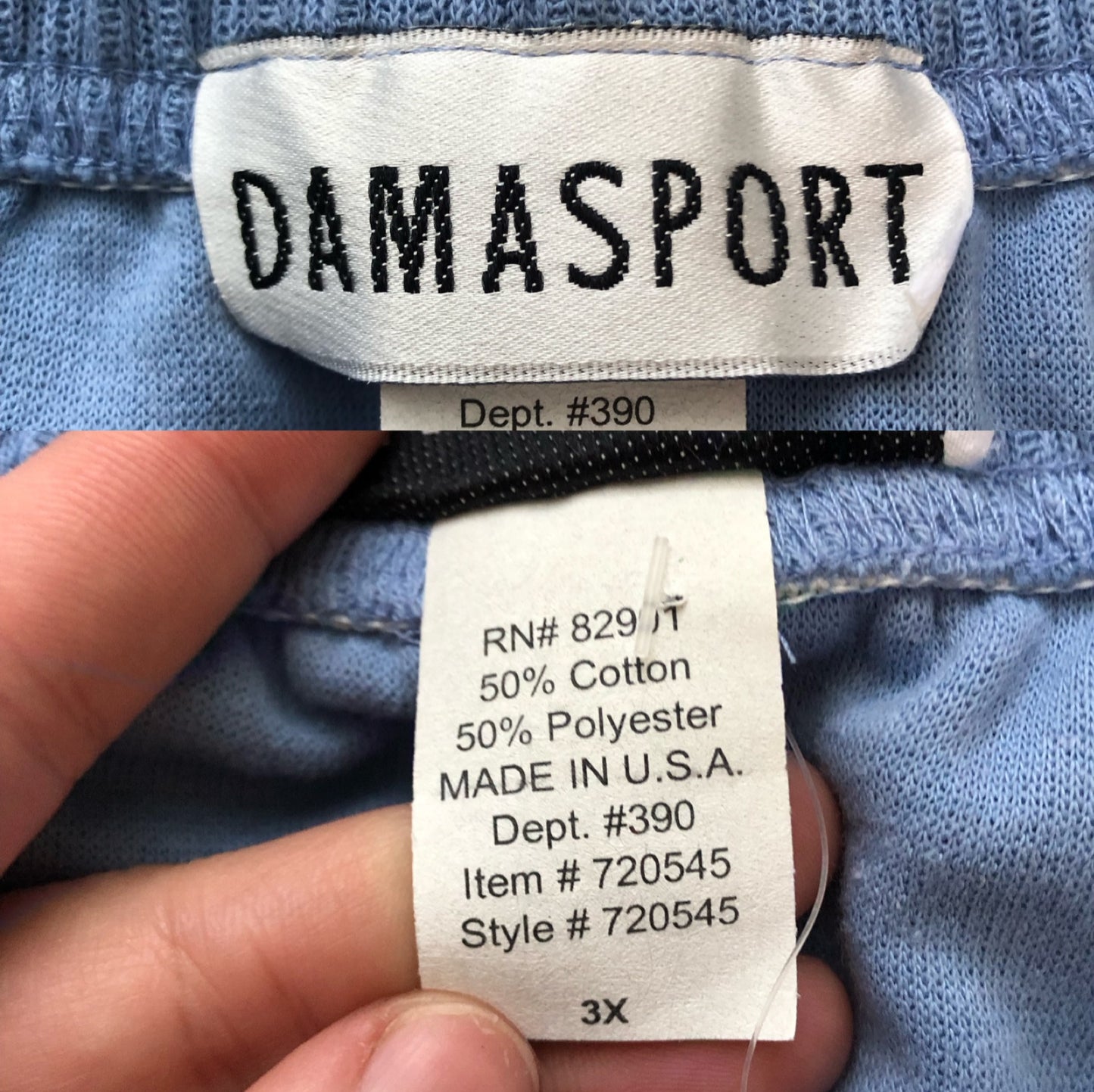 90’s Damasport Baby Blue Rib Knit Midi Skirt (3X)