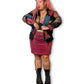 90’s/Y2K Patchwork Velvet Bomber Jacket (XL)