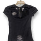 Harley Davidson Black V-Neck Top (S)