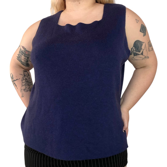 Y2K Nordstrom Purple Knit Tank Top (3X)