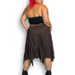 90’s/Y2K Maurices Brown Handkerchief Skirt (2X/3X/4X)