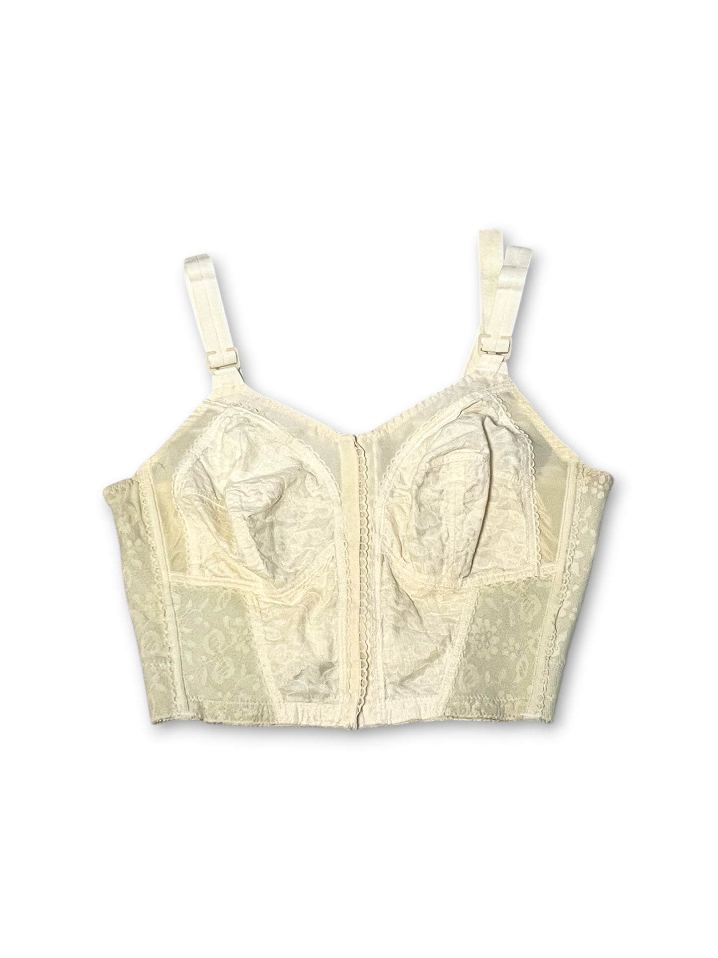 60’s/70’s Ivory Longline Corset Bra (40B)