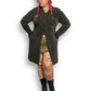 90’s Ronni Nicole II by Ouida Olive Green Slinky Cardigan (L/XL)