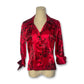 90’s Floral Paisley Satin Blouse (S)