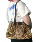 90’s Faux Fur Leopard Shoulder Bag