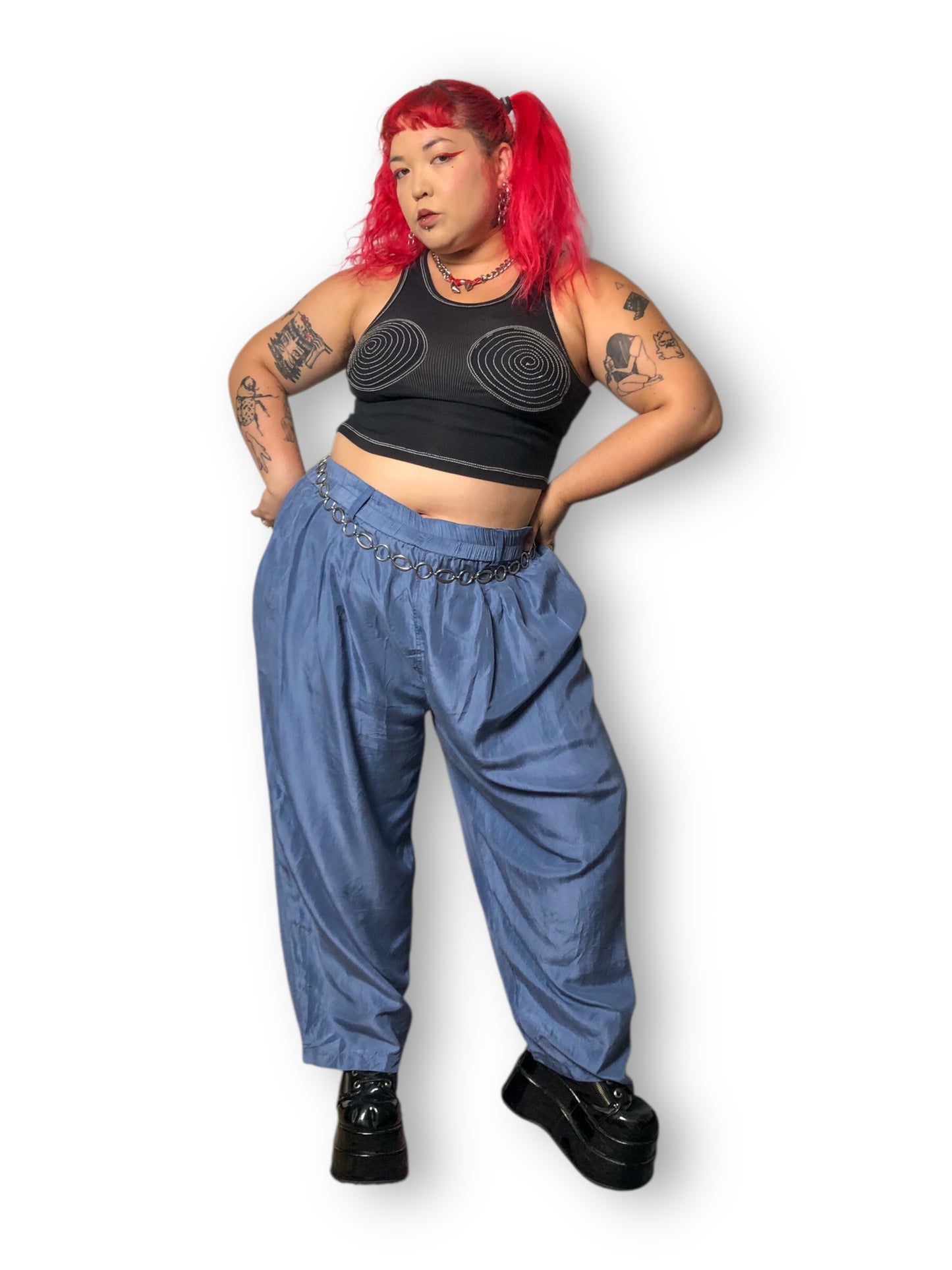 90’s Venezia Vitale Steel Blue Pants (3X)