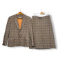 60’s/70’s Dana Point Brown Plaid Skirt Suit (L)